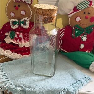 Libbey Clear Glass Jar with Cork Lid